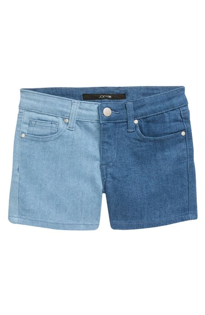 Joe's Kids' Billie Colorblock Denim Shorts In Bleach Blue