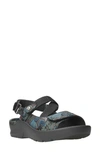 Wolky Lisse Sandal In Black Blue