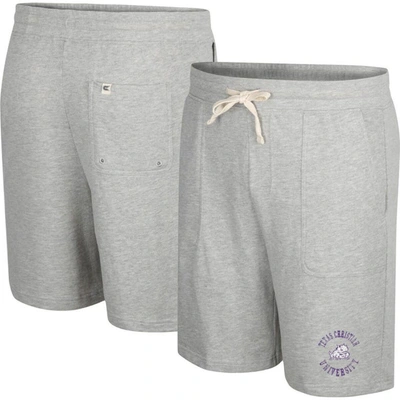 Colosseum Heather Gray Tcu Horned Frogs Love To Hear This Terry Shorts