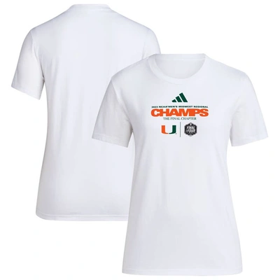 Adidas Originals Basketball Tournament March Madness Final Four Regional Champions Fresh T-shirt In White