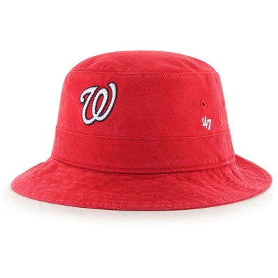 47 '  Red Washington Nationals Primary Bucket Hat