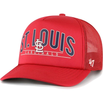 47 ' Red St. Louis Cardinals Backhaul Foam Trucker Snapback Hat