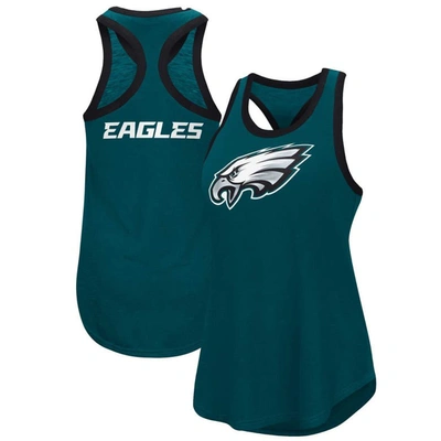 G-iii 4her By Carl Banks Midnight Green Philadelphia Eagles Team Tater Tank Top