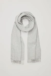 Cos Wool-cashmere Scarf In Grey