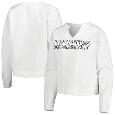 Concepts Sport White Lafc Sunray Notch Neck Long Sleeve T-shirt