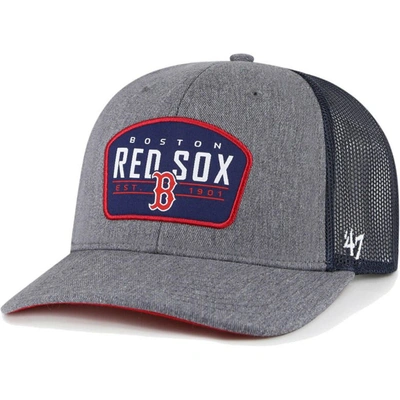 47 ' Charcoal Boston Red Sox Slate Trucker Snapback Hat