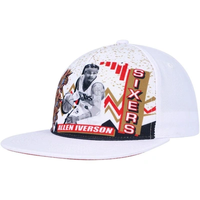 Mitchell & Ness Allen Iverson White Philadelphia 76ers Hardwood Classics 90's Playa Deadstock Snapba
