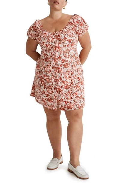 Madewell Margie Linen Blend Dress In Roasted Squash