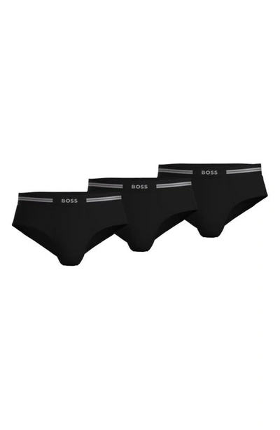 Hugo Boss 3-pack Traditional Cotton Briefs In Black