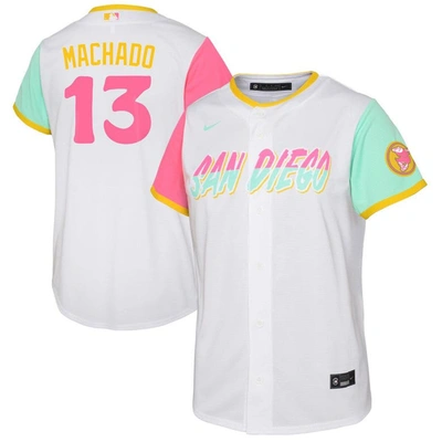 Nike Kids' Toddler  Manny Machado White San Diego Padres 2022 City Connect Replica Player Jersey