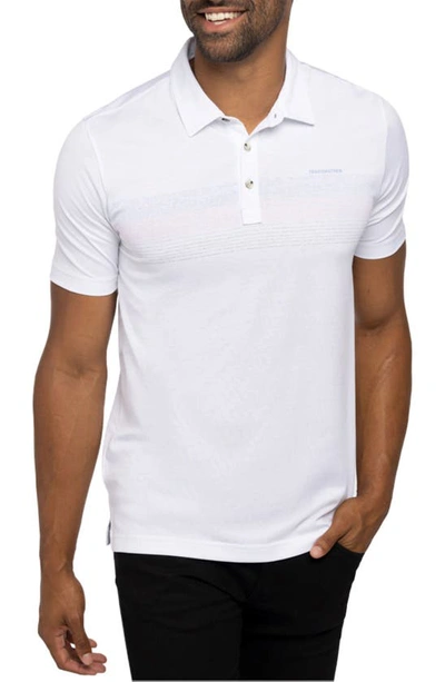 Travismathew Gulf Side Stripe Polo In White