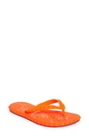 Christian Louboutin Super Loubi Flip Flop In Fluo Orange