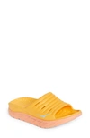 Hoka Ora Recovery Slide Sandal In Amber Yellow / Shell Coral
