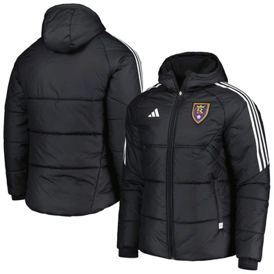 Adidas Originals Adidas Black Real Salt Lake Winter Raglan Full-zip Hoodie Jacket