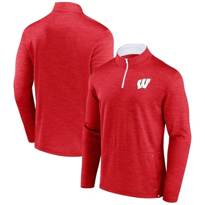 Fanatics Branded Red Wisconsin Badgers Classic Homefield Quarter-zip Top