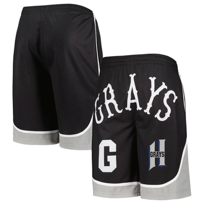 Stitches Men's  Black Homestead Grays Shorts