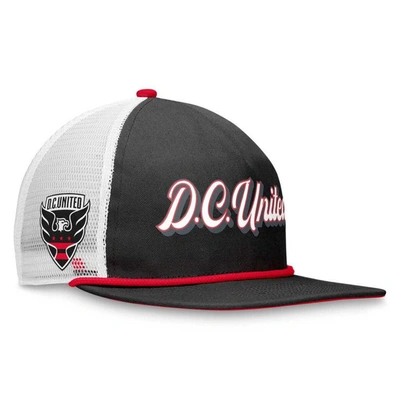 Fanatics Men's  Branded Black, White D.c. United True Classic Golf Snapback Hat In Black,white