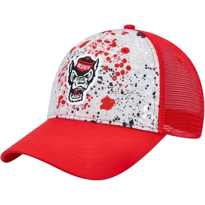 Colosseum Men's  Gray, Red Nc State Wolfpack Love Fern Trucker Snapback Hat In Gray,red