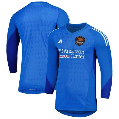 Adidas Originals Adidas Blue Houston Dynamo Fc 2023 Goalkeeper Long Sleeve Replica Jersey