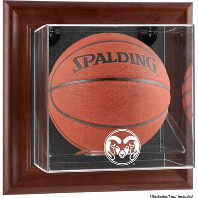 Fanatics Authentic Colorado State Rams Brown Framed Wall-mountable Basketball Display Case In Black