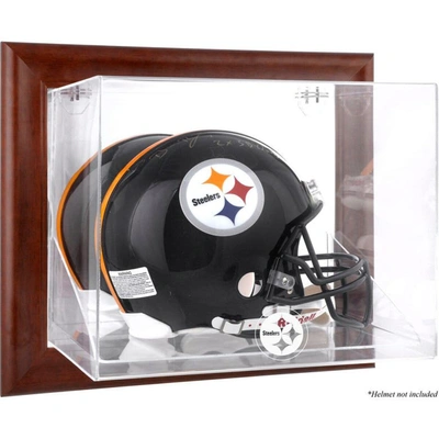 Fanatics Authentic Pittsburgh Steelers Brown Framed Wall-mountable Logo Helmet Case