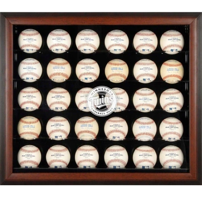 Fanatics Authentic Minnesota Twins Logo Brown Framed 30-ball Display Case
