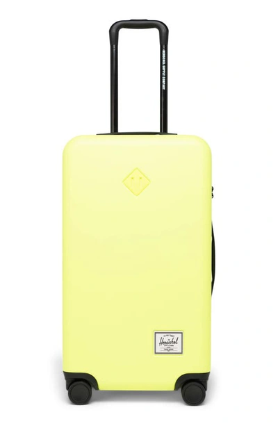Herschel Supply Co Heritage Hardshell Spinner In Safety Yellow