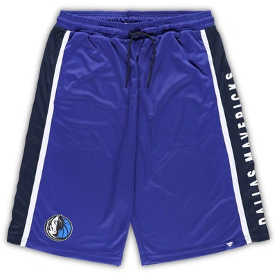 Fanatics Branded Blue Dallas Mavericks Big & Tall Referee Iconic Mesh Shorts