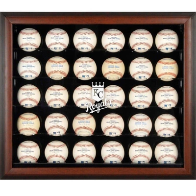 Fanatics Authentic Kansas City Royals Logo Brown Framed 30-ball Display Case