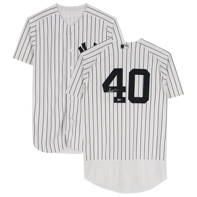 Fanatics Authentic Luis Severino New York Yankees Autographed Majestic White Authentic Jersey