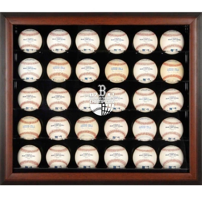 Fanatics Authentic Boston Red Sox 2007 World Series Champions Logo Brown Framed 30-ball Display Case