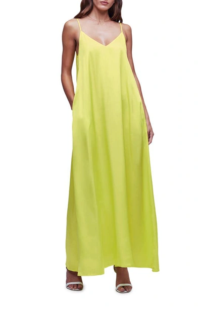 L Agence Hartley Trapeze Slipdress In Lime