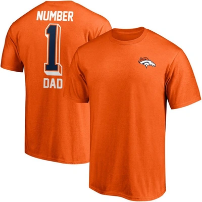 Fanatics Branded Orange Denver Broncos Team #1 Dad T-shirt
