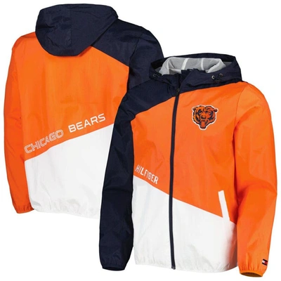 Tommy Hilfiger Navy/orange Chicago Bears Bill Full-zip Jacket