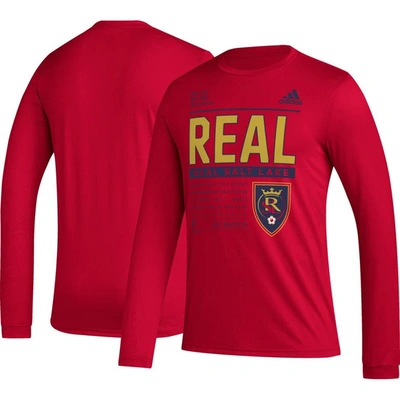 Adidas Originals Adidas Red Real Salt Lake Club Dna Long Sleeve T-shirt
