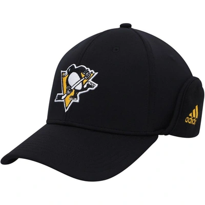 Adidas Originals Adidas Black Pittsburgh Penguins Earflap Flex Hat
