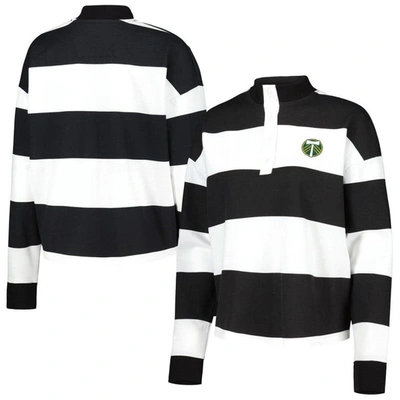 Antigua White Portland Timbers Radical Rugby Stripe Long Sleeve T-shirt