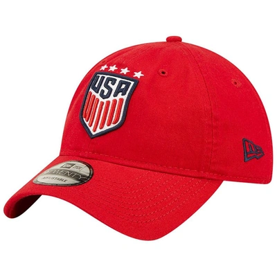 New Era Red Uswnt Core Classic 2.0 Adjustable Hat