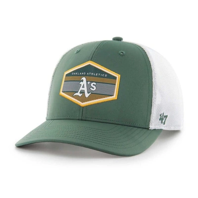 47 ' Green/white Oakland Athletics Burgess Trucker Snapback Hat