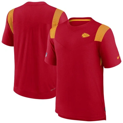 Nike Red Kansas City Chiefs Sideline Tonal Logo Performance Player T-shirt
