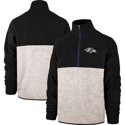 47 ' Black/cream Baltimore Ravens Color Block Kodiak Half-zip Jacket