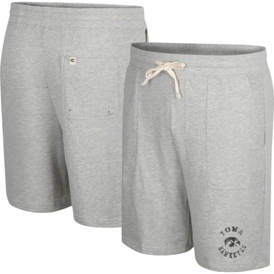 Colosseum Heather Gray Iowa Hawkeyes Love To Hear This Terry Shorts