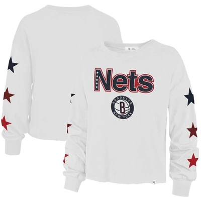 47 ' White Brooklyn Nets 2021/22 City Edition Call Up Parkway Long Sleeve T-shirt