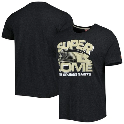 Homage Black New Orleans Saints Superdome Hyper Local Tri-blend T-shirt