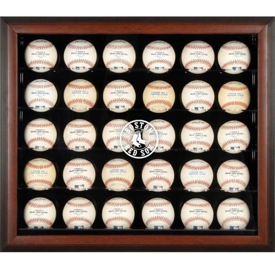 Fanatics Authentic Boston Red Sox Logo Brown Framed 30-ball Display Case