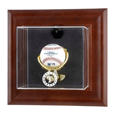 Fanatics Authentic Texas Rangers Brown Framed Wall-mounted Logo Baseball Display Case
