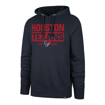 47 ' Navy Houston Texans Box Out Headline Pullover Hoodie