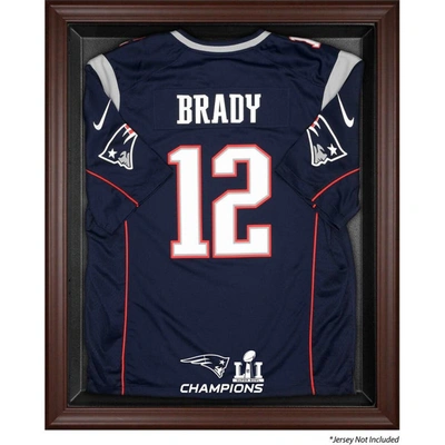 Fanatics Authentic New England Patriots Super Bowl Li Champions Brown Framed Jersey Logo Display Case