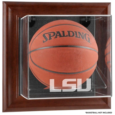 Fanatics Authentic Lsu Tigers Brown Framed Wall Mounted Basketball Display Case