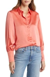 Halogen Solid Button-up Shirt In Porcelain Rose